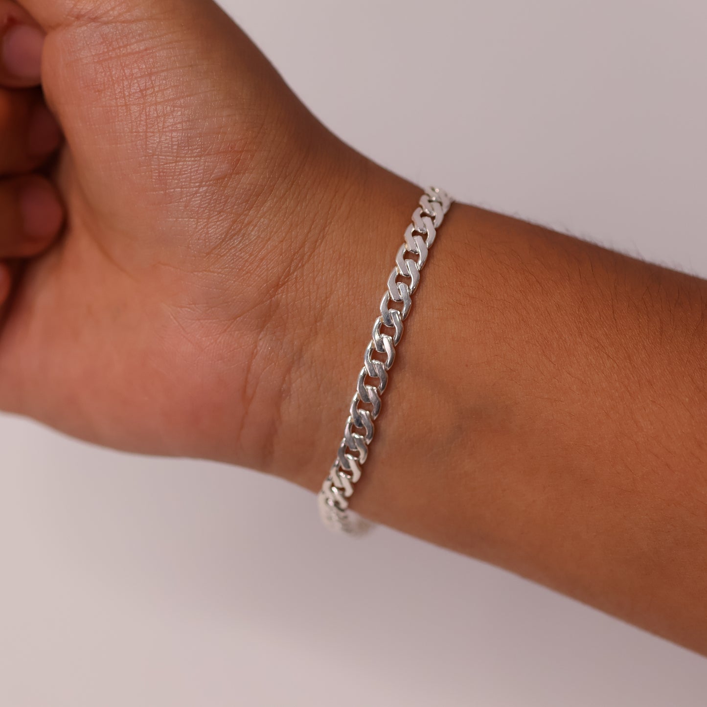 Rhomboid links Bracelet - Peruvian 950 Silver