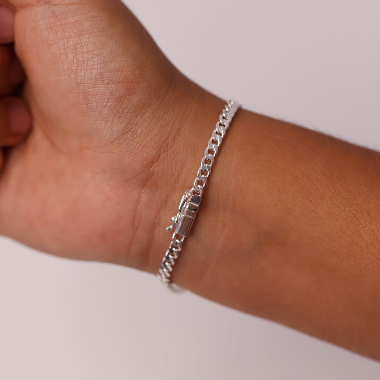 Curb links Bracelet - Peruvian 950 Silver