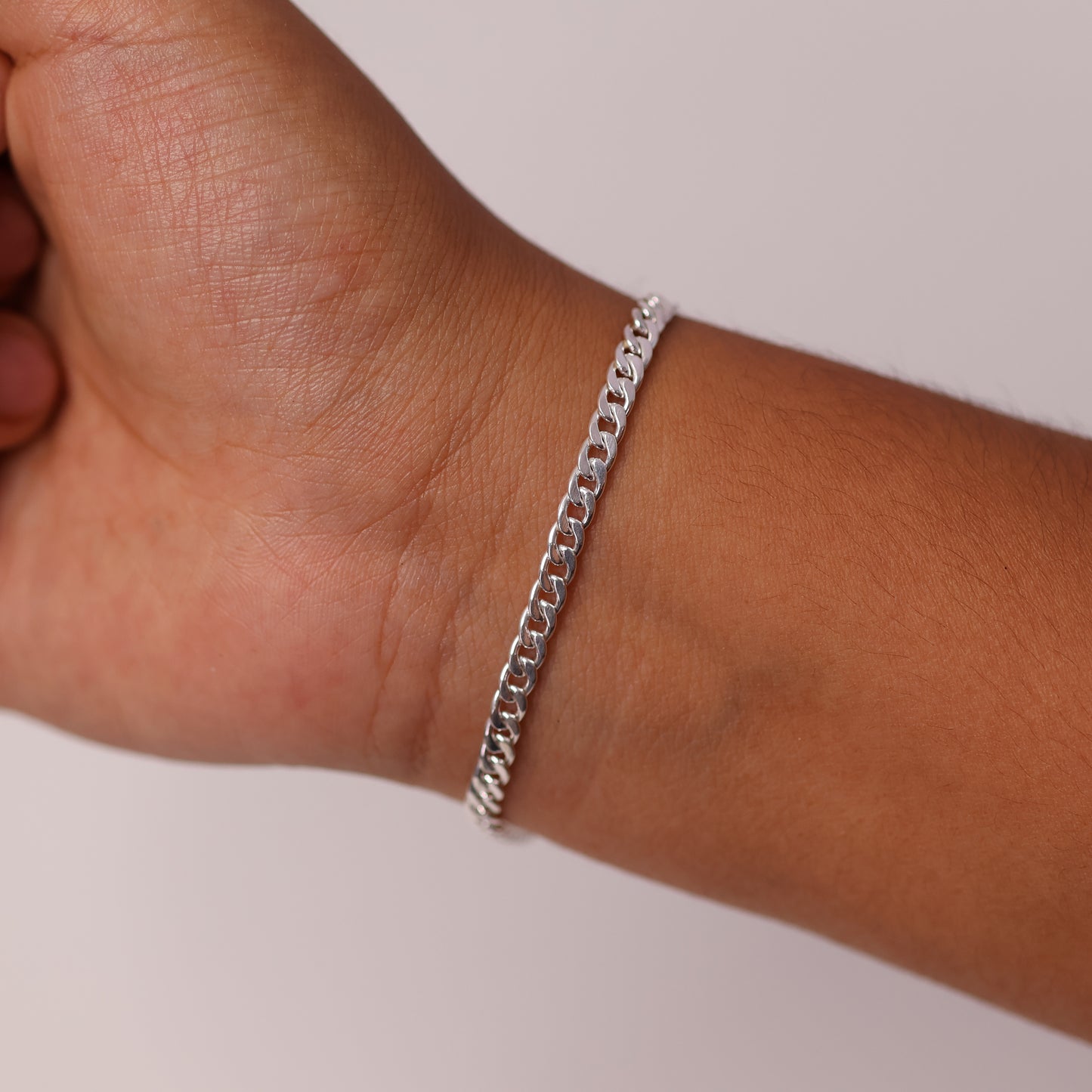 Curb links Bracelet - Peruvian 950 Silver