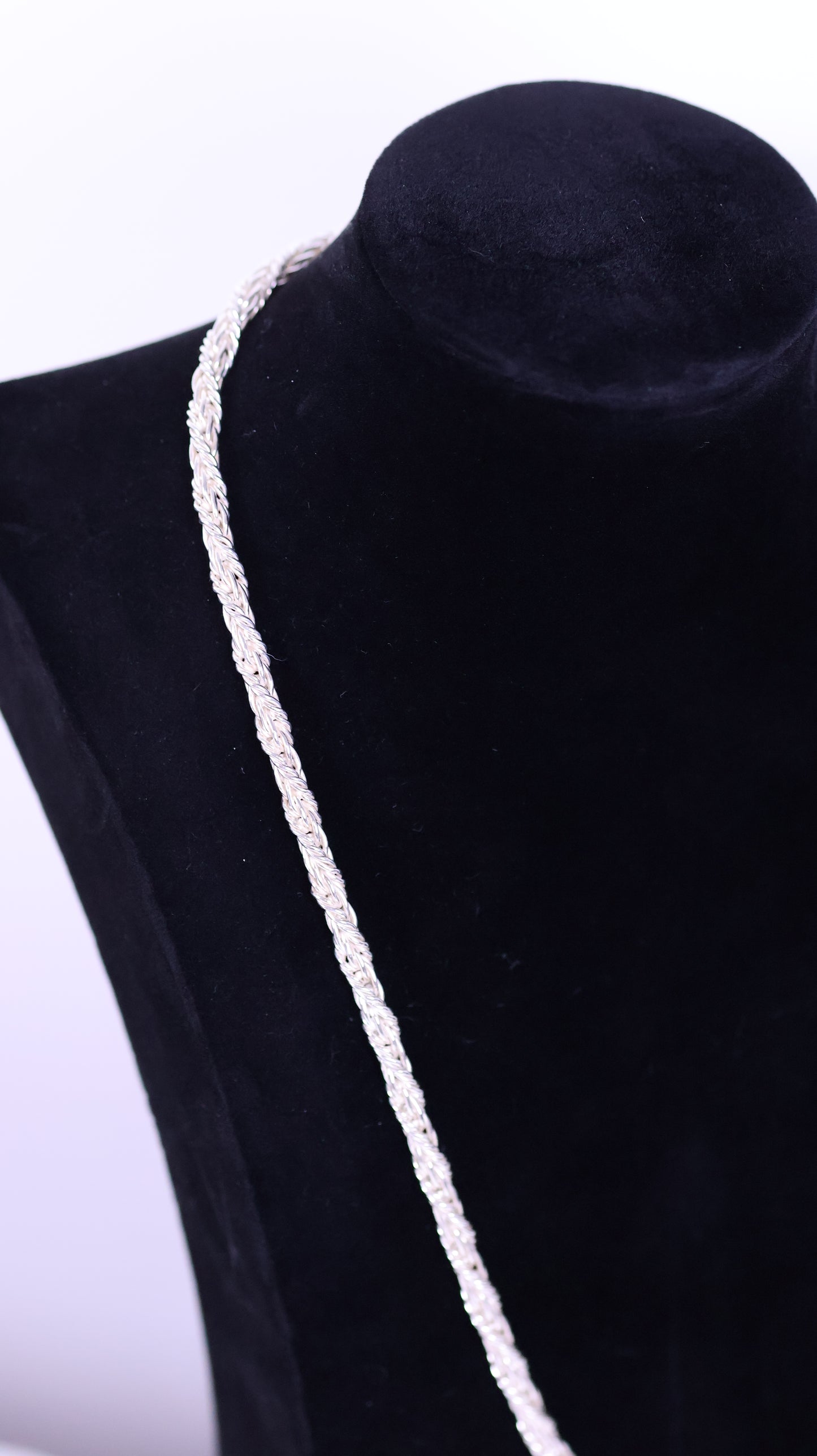 Braided Spike chain - Peruvian 950 Silver