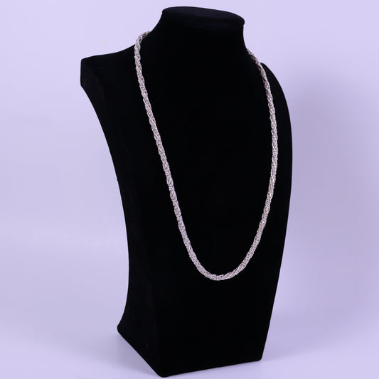 Braided Spike chain - Peruvian 950 Silver