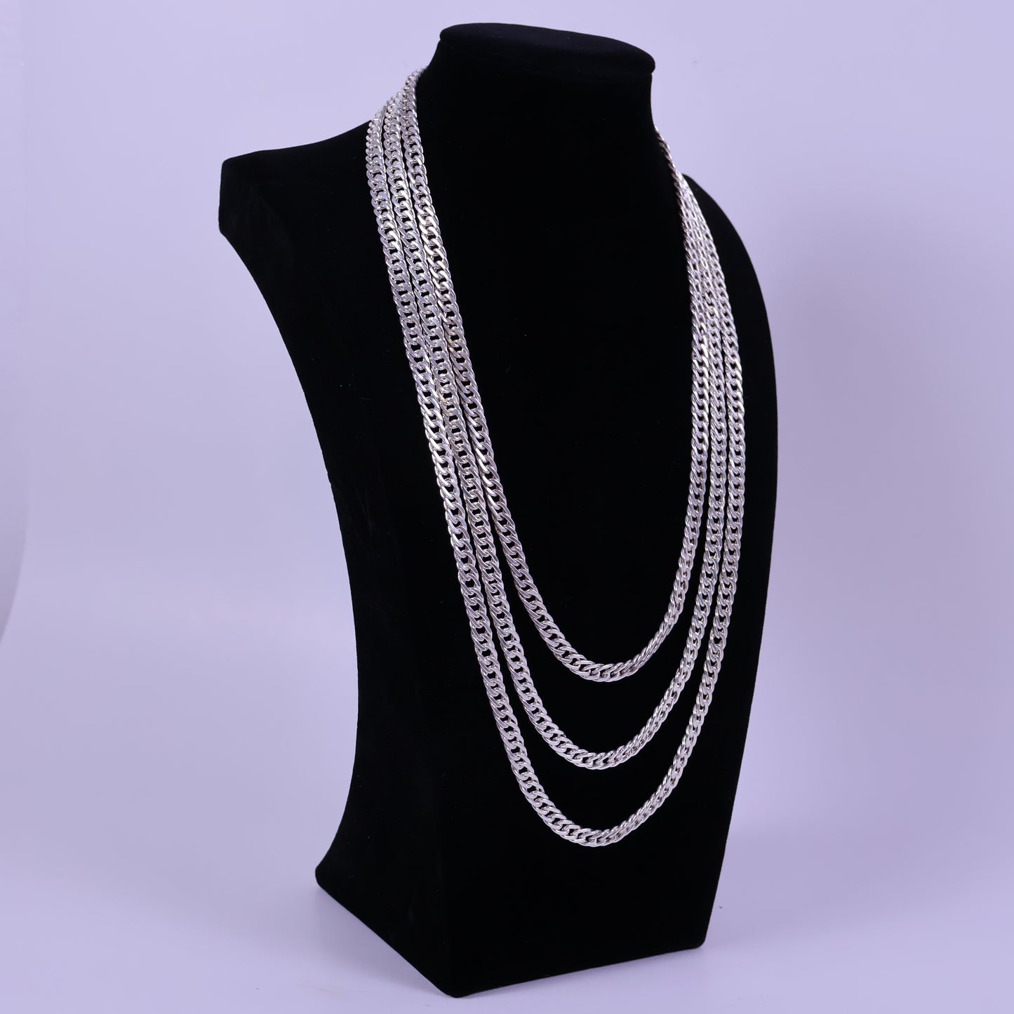 Double Curb chain - Peruvian 950 Silver