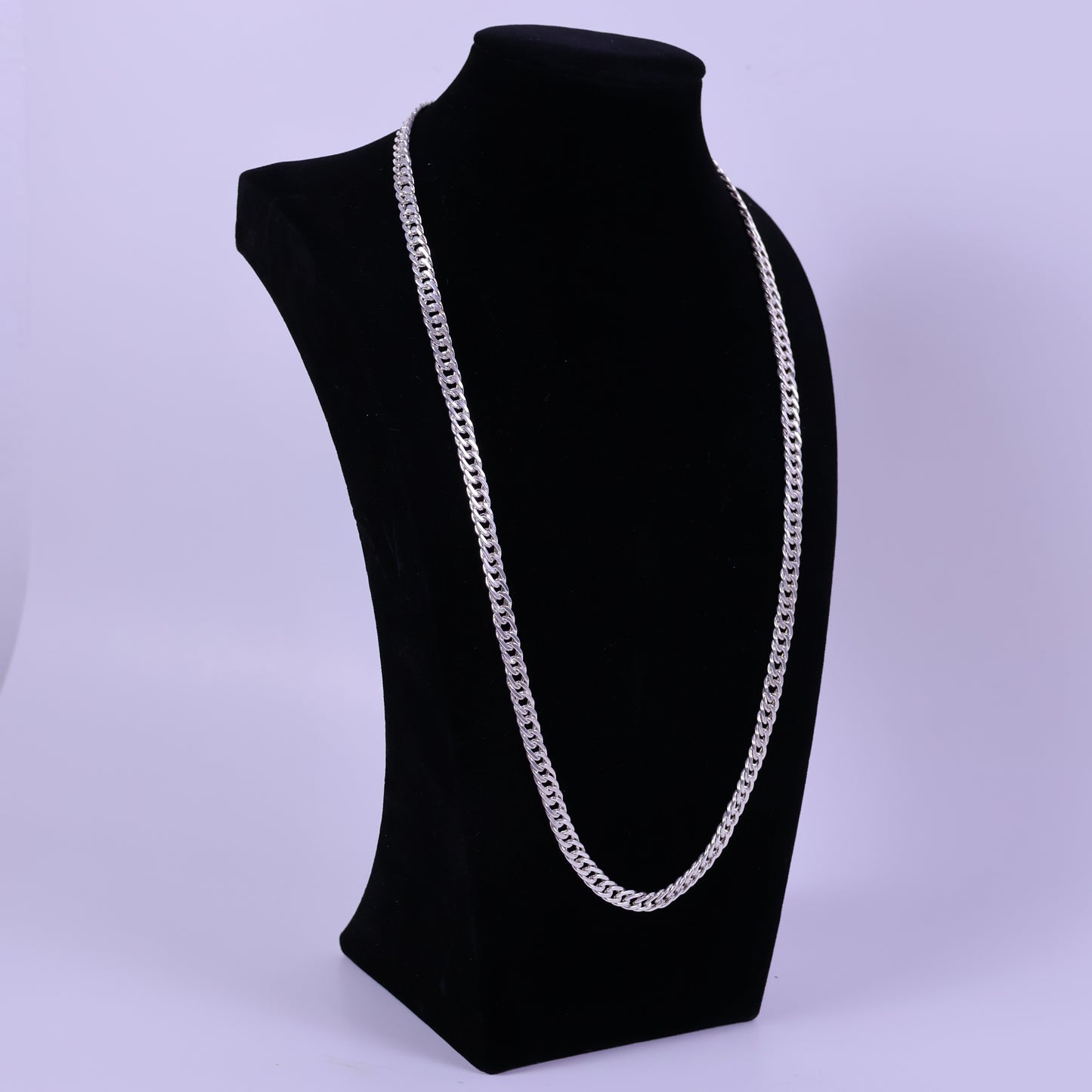 Double Curb chain - Peruvian 950 Silver