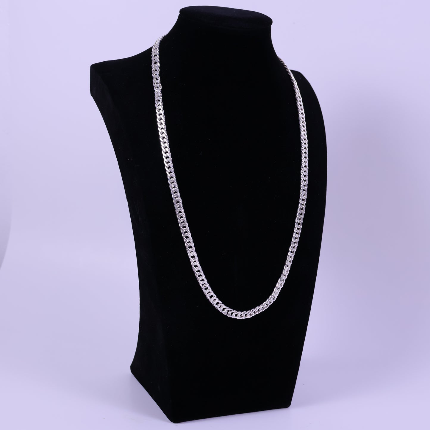 Double Curb chain - Peruvian 950 Silver