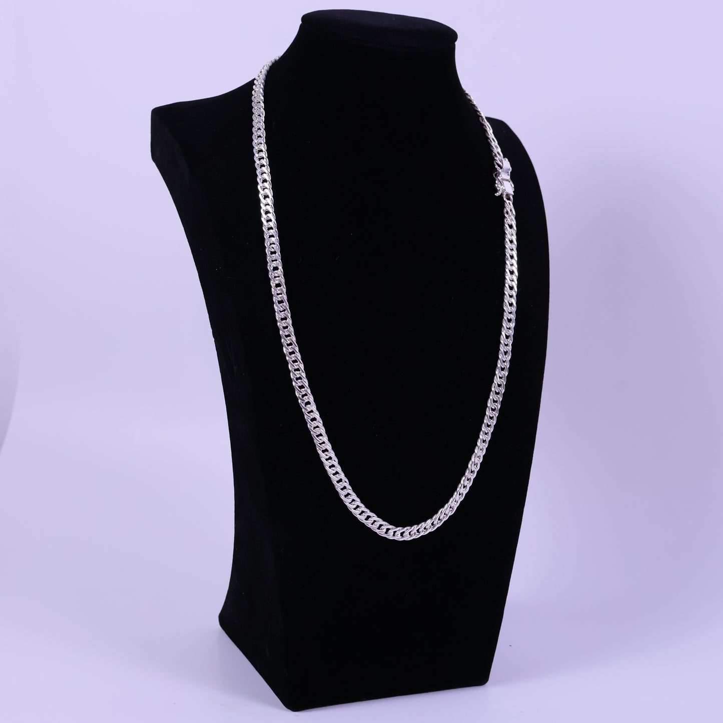 Double Curb chain - Peruvian 950 Silver