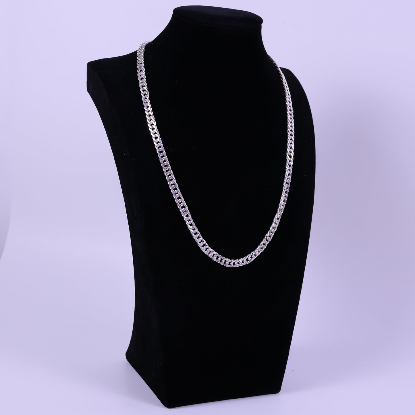 Double Curb chain - Peruvian 950 Silver