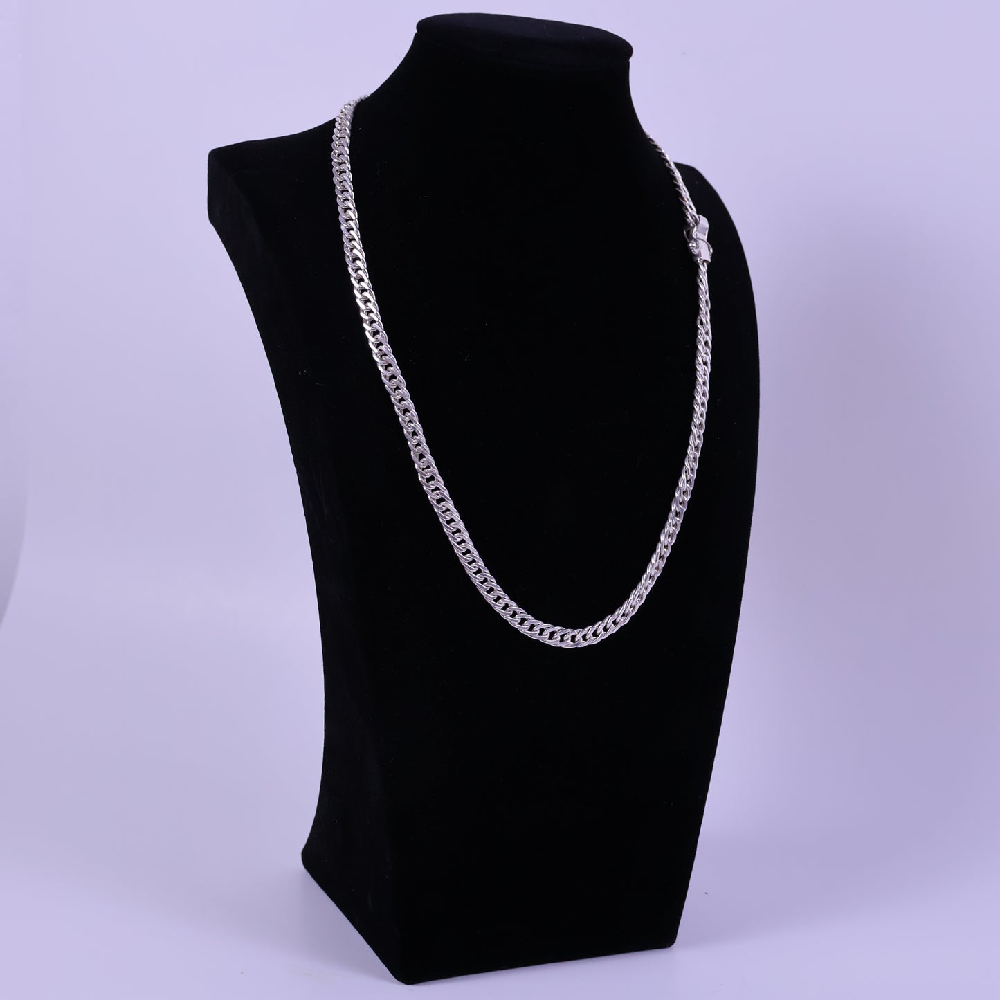 Double Curb chain - Peruvian 950 Silver