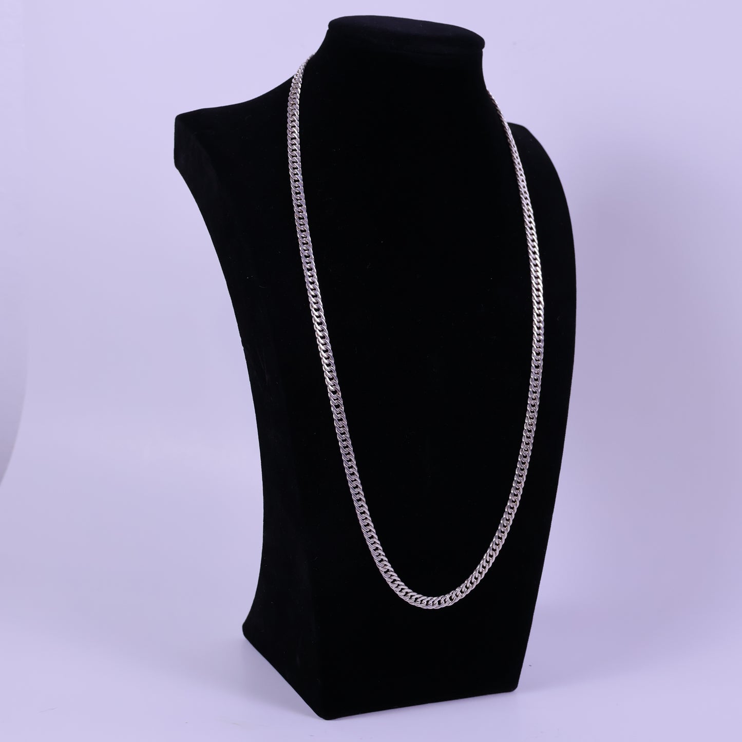 Double Curb chain - Peruvian 950 Silver