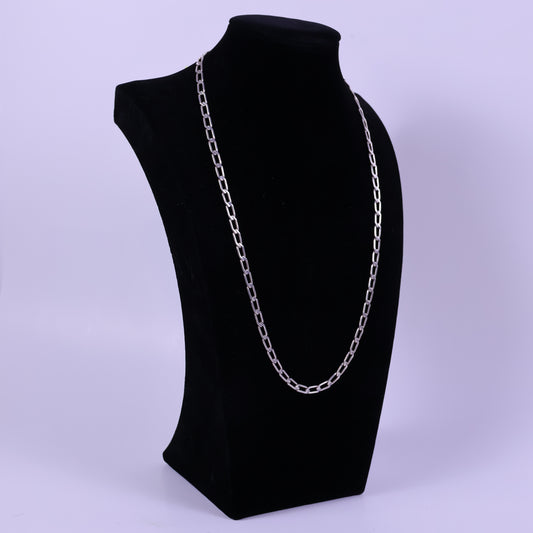 Hexagonal Links chain - Peruvian 950 Silver