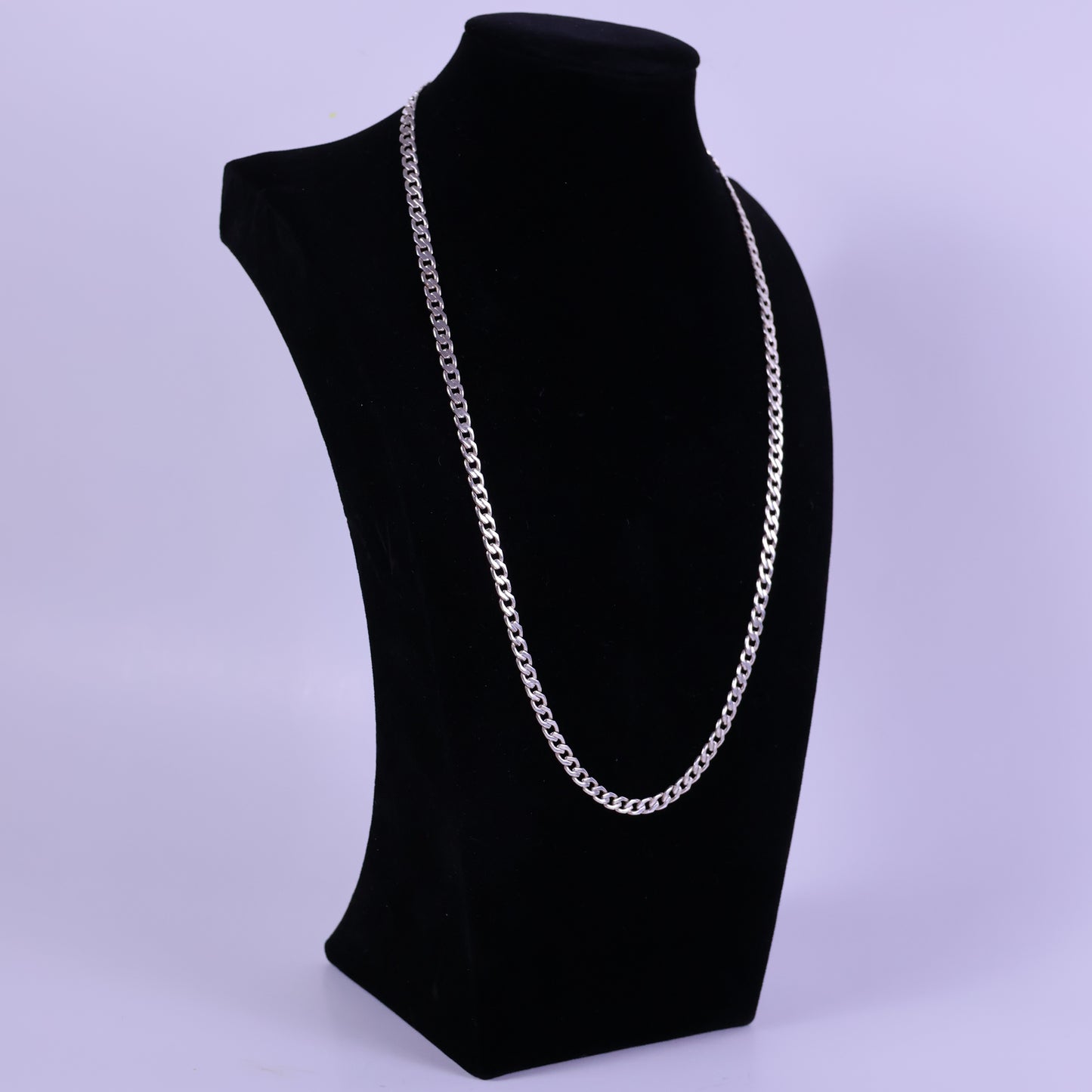 Rhomboid Links chain - Peruvian 950 Silver