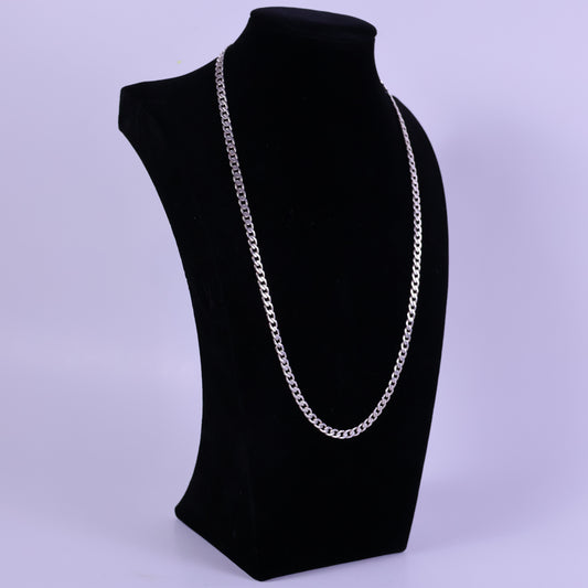 Rhomboid Links chain - Peruvian 950 Silver