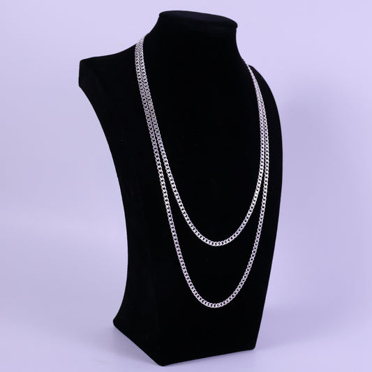 Curb Links chain - Peruvian 950 Silver
