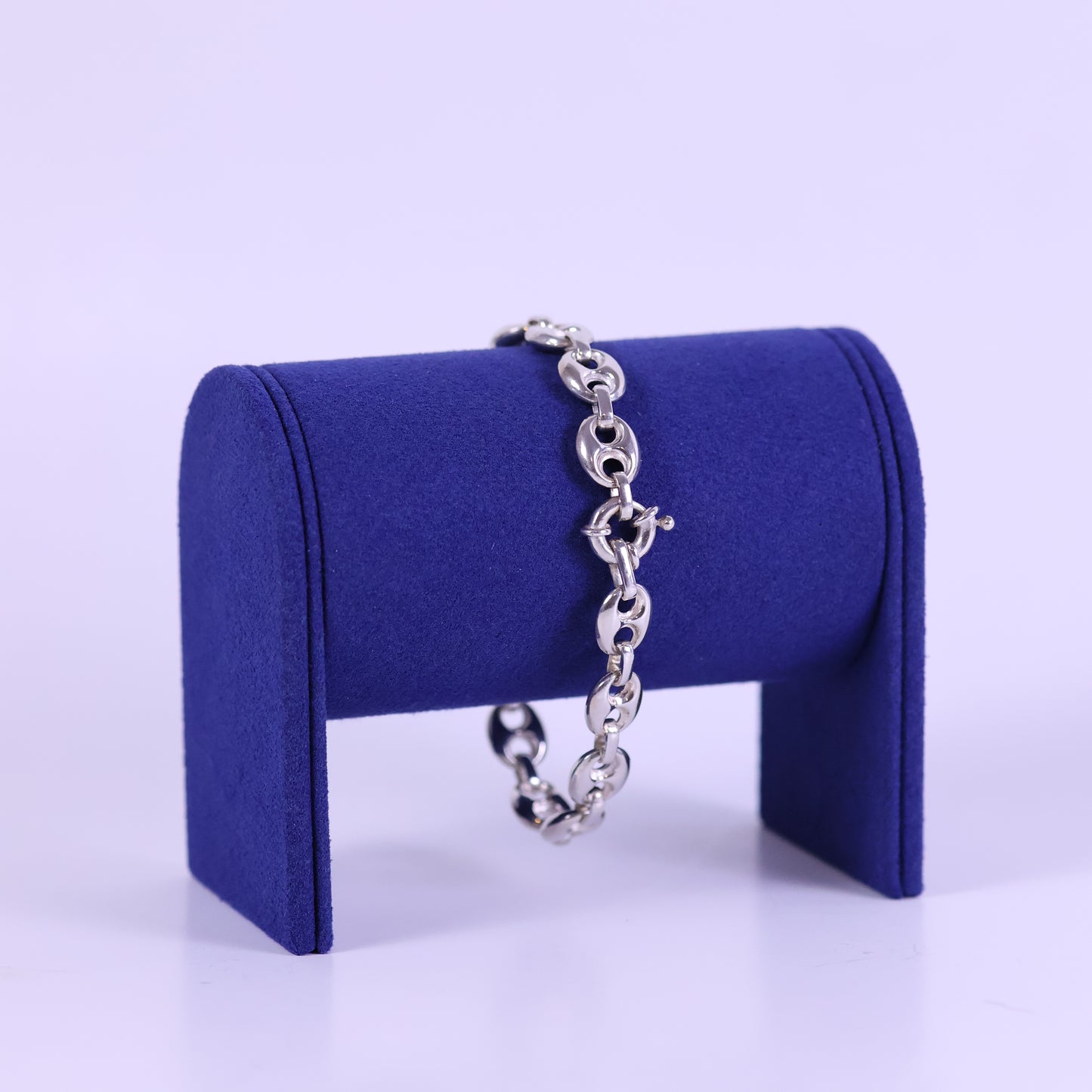 Puffed Mariner links Bracelet - Peruvian 950 Silver